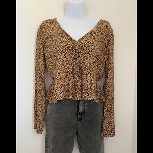 Hollister animal print top